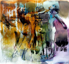 Zsolt Bodoni, Shadow Movements No. 6, 2014, Acrylic on canvas, 185 x 200 cm