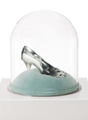 Hale Tenger, Give Me Back My Innocence, 2005 - 2012, Crystal shoe, glass bell jar, velvet and polyester pillow,