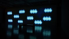 Hale Tenger, Swinging on the Stars, 2013, HD video installation with audio, 2 min&nbsp;57 sec, Installation view