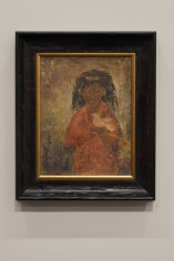 Tahia Halim, Untitled, Oil and gold leaf on canvas, 42 x 33 cm