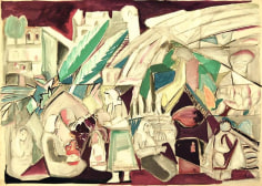 Jamil Molaeb, Untitled, c. 1992, Gouache on carton, 50 x 70 cm