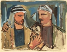 Mahmoud Hammad, Untitled, 1958, Gouache on paper, 36 x 46 cm
