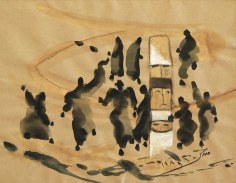 Fateh Moudarres, Untitled, 1981, Watercolour on paper, 29.5 x 38.5 cm