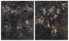 Kamrooz Aram, Aspirations in Black and Red (diptych), 2012, Oil and acrylic on canvas, 122 x 208 cm
