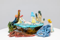 Dorsa Asadi, &ldquo;A sinner&rsquo;s flesh should have an Immersion baptism,&rdquo; Belle said, 2022, Ceramics, Composed of 7 pieces