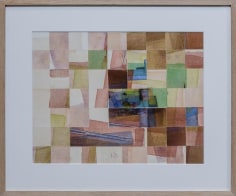Chaouki Choukini, Composition recompos&eacute; 1, 1990, Watercolor on paper, 35 x 45 cm