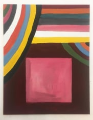 Ana Mazzei, Pink Square, 2018, Vinyl and tempera paint on canvas board