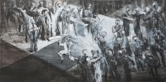 Ahmad Moualla, Untitled, 2011, Mixed media on canvas, 125 x 250 cm