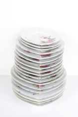 Nazgol Ansarinia, Mendings (plates), 2012, China plates, glue, Dimensions variable