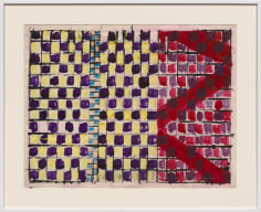 This is an image of a painting on paper made by Malcolm Mooney in 1970 titled: Zig Zag.