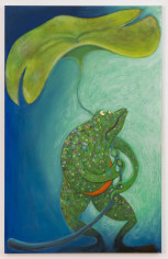 Antone K&ouml;nst  &quot;Frog in the Fog&quot;, 2019  Oil on canvas  67 x 43 inches
