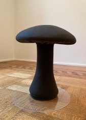 Cosima von Bonin, &quot;Mushroom&quot;, felt sculpture with plexiglass base, 18 x 15 x 15 inches (46 x 38 x 38 cm).