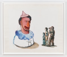 Nicole Eisenman &quot;Untitled&quot;, 1998  Oil on paper  45 x 54-1/2 inches