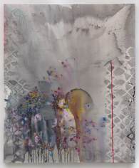 Brenna Youngblood  YARDGUARD, 2015  Mixed media on canvas  72 x 60 inches