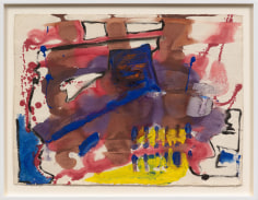 This is an image of a painting on paper made by Malcolm Mooney in 1972 titled: Blue Streak.