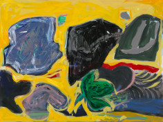 This is an image of a painting made by Malcolm Mooney in 2020 titled: Gravity Rocks.