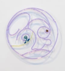 Antone K&ouml;nst &quot;Glass Moon 2&quot;, 2019  Glass  12-1/4 x 12-1/2 x 1/4 inches