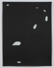 Luca Dellaverson &quot;Untitled&quot;, 2013 Black gesso on epoxy resin and clear glass with wood support 40 x 30 inches