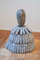 Simone Leigh &quot;Cowrie (Sage)&quot;, 2015 Terra cotta, porcelain, sage, string, wire, steel 36 x 28 x 28 inches