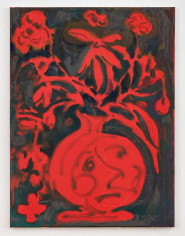 Antone K&ouml;nst &quot;Flowers (red)&quot;, 2019  Oil on canvas  24 x 18 inches