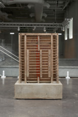 Jared Owens Cooped Up, 2022 Concrete, chicken coop 38 x 27&frac12; x 17 in.