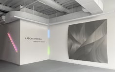 installation view of Light is the Object including one Light Catcher and two Light Sentences