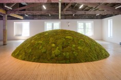 Meg Webster Moss Mound, 2021 peat with green moss approx: 5 x 20 ft (152.4 x 609.6 cm)