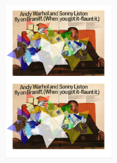 Kelley Walker, Andy Warhol and Sonny Liston fly on Braniff. (When you got it-flaunt it), 2006
