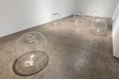 Meg Webster Largest Blown Sphere, 1987 five glass spheres each: 36 x 36 x 36 in. (91.4 x 91.4 x 91.4 cm)