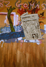 LES ROGERS  Result As, 1996  Enamel and stain on birch plywood  69h x 48w x 1/2d in