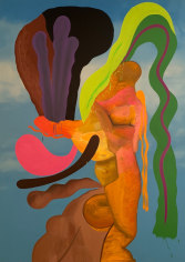 LES ROGERS  Distant, 2020  Oil on canvas  84h x 60w x 1 1/4d in
