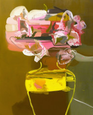Flowers in a Yellow Vase, 2008  Oil on canvas  60h x 54w x 1d in  LR2008011  Collection Italy