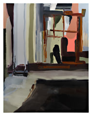 Barn Studio, 2007  Oil on canvas  84h x 66w x 1 1/4d in  LR2007004  Collection Josselin, Paris