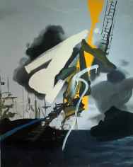 LES ROGERS  At Sea, 2003  Oil on canvas  36h x 29w x 3/4d in