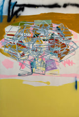 LES ROGERS  Paris Novels, 1997  Oil, enamel and acrylic on birch plywood  69h x 48w x 1/2d in