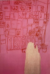 LES ROGERS  Between (Six Years), 1996  Enamel and acrylic on birch plywood  69h x 48w x 1/2d in
