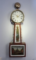 Aaron Willard Alarm Banjo Clock With Alarm Mechanism and Original Glasses