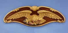 Carved Eagle on Back Board by Peter Libby