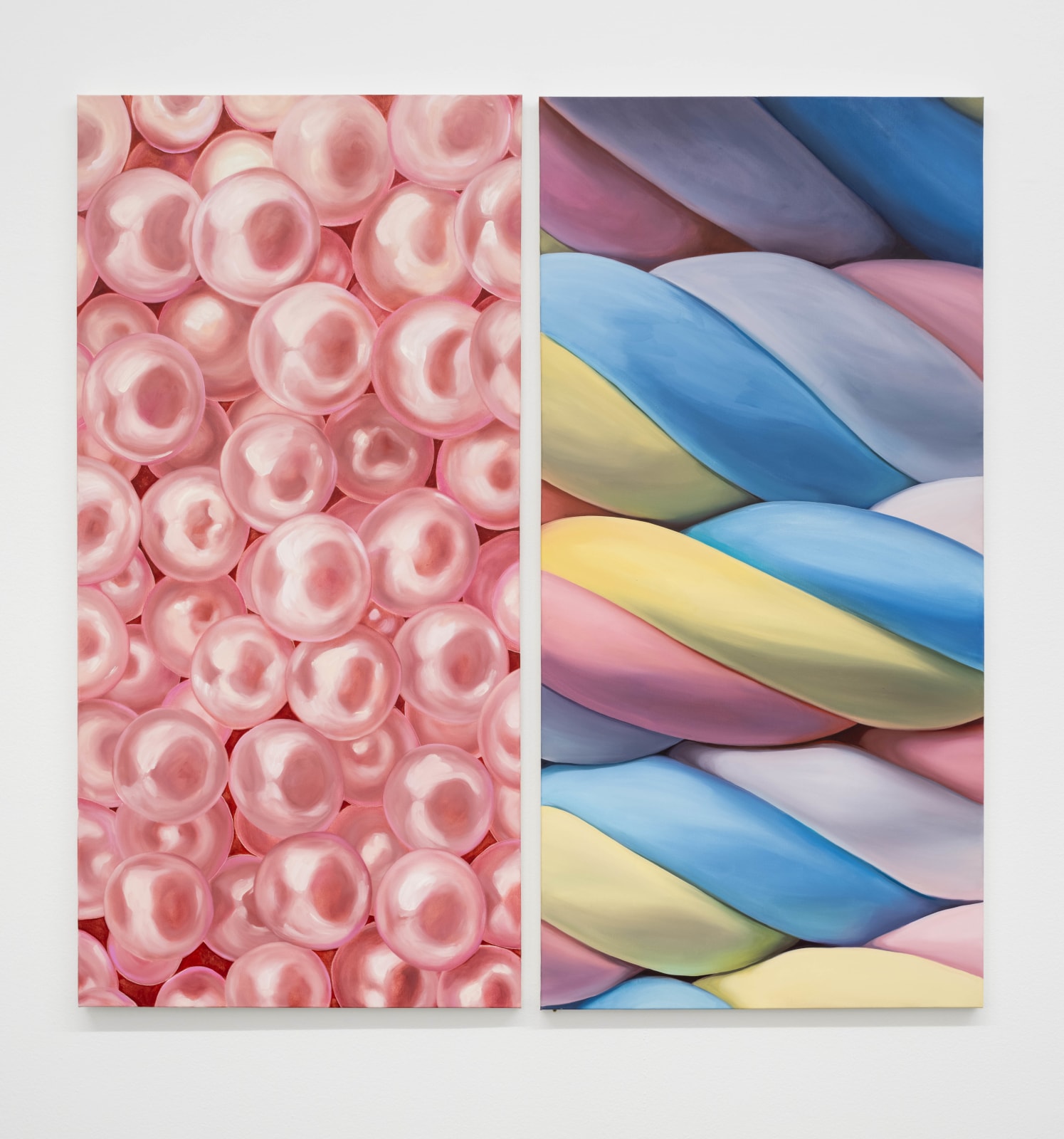 Malin Molin, BFF (pearl), 2022 & Extremely soft and incredibly close (marshmallow), 2022