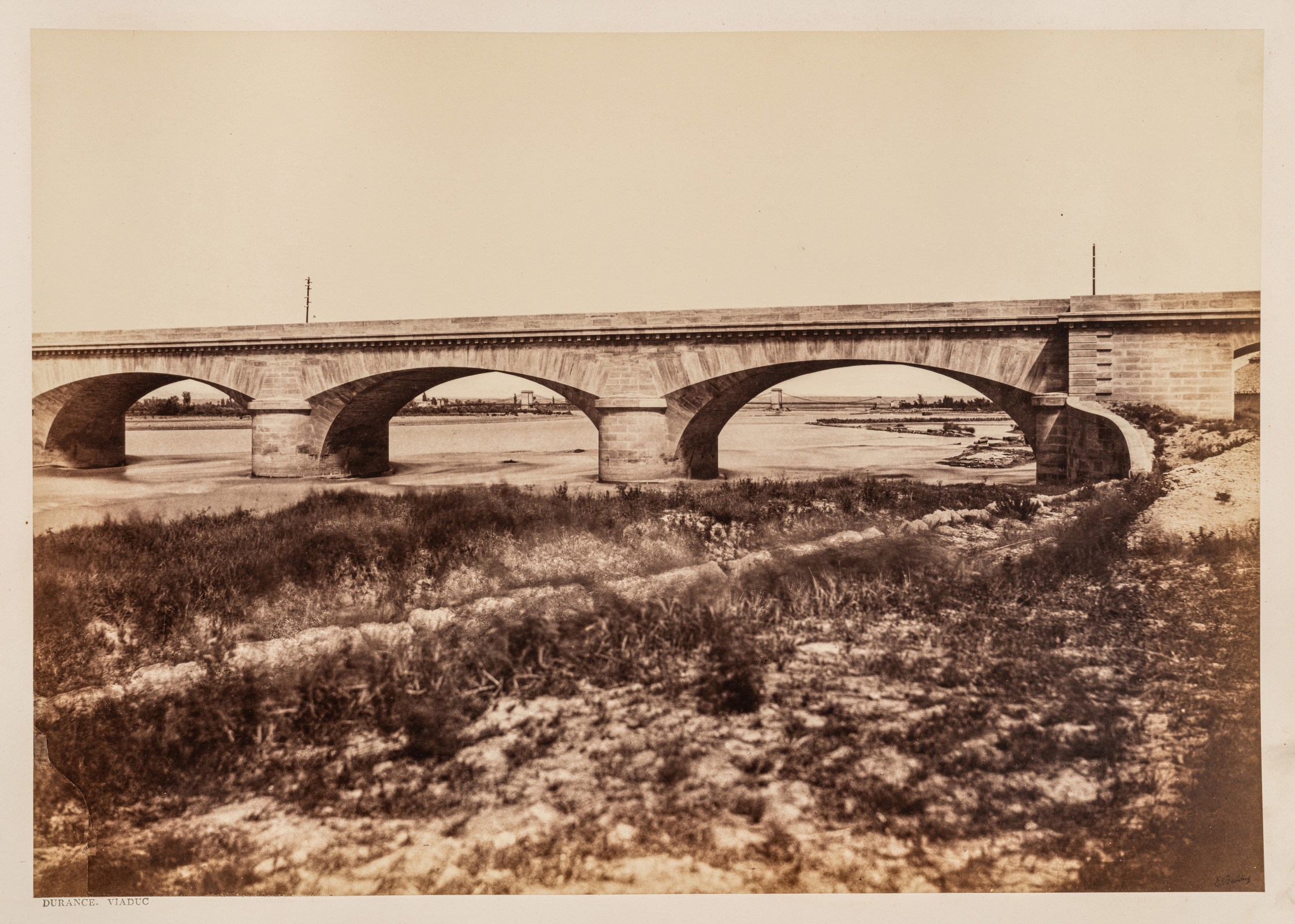 Édouard BALDUS (French, 1813-1889) "Durance, Viaduc", 1855-1858 Albumen print from a paper negative 37.3 x 53.0 cm