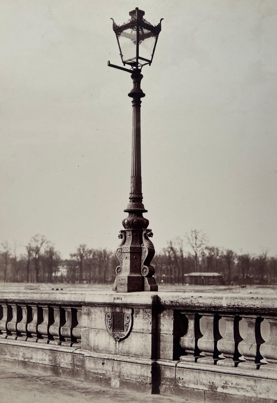 Charles MARVILLE (French, 1813-1879) &quot;Cand&eacute;labre du pont de la Concorde&quot;, 1864-1870 Albumen print from a collodion negative 36.2 x 24.7 cm