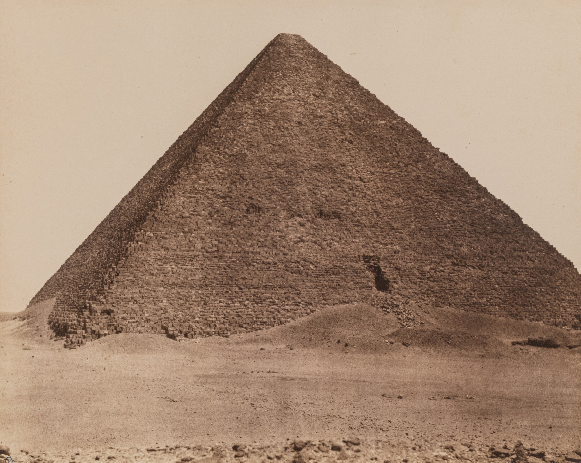 F&eacute;lix TEYNARD (French, 1817-1892) &quot;Pyramide de Ch&eacute;ops (Grande Pyramide), &Eacute;gypte,&quot; 1851-1852 Salt print, 1853-1854, from a paper negative