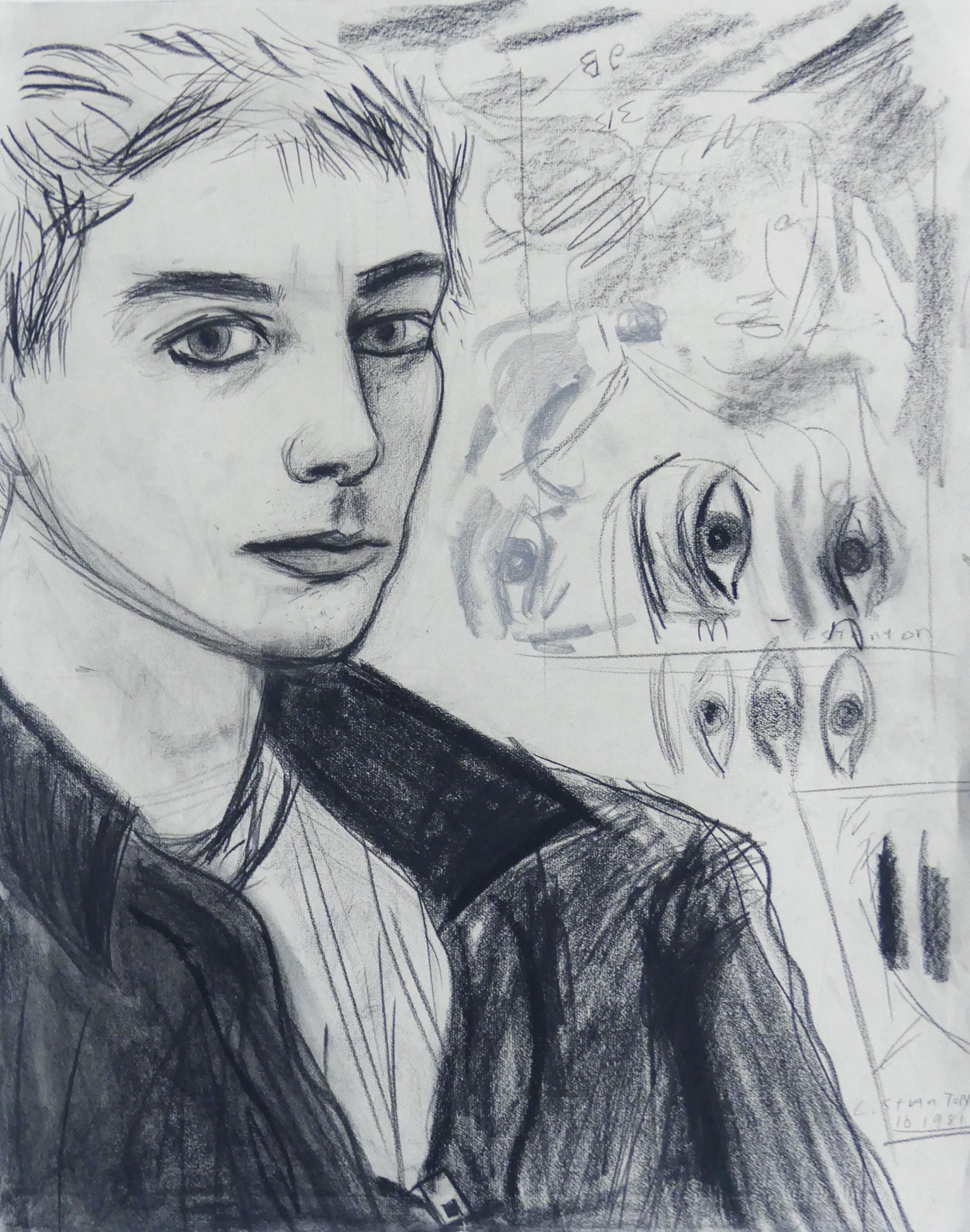 Larry Stanton Self Portrait With Eyes, 1981