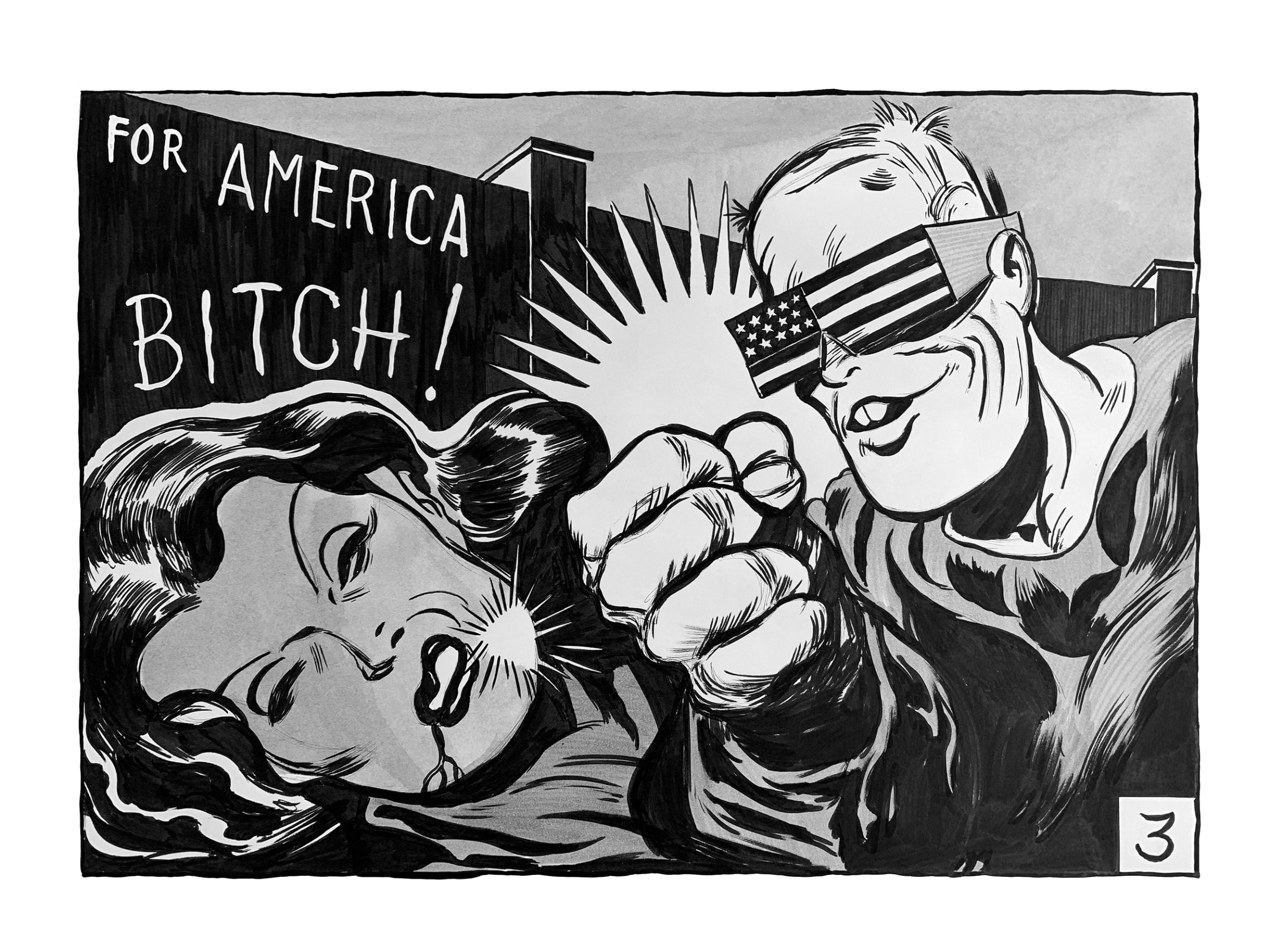 Hugo Crosthwaite Tijuana Bible, #3,&nbsp;2018 (page 3)