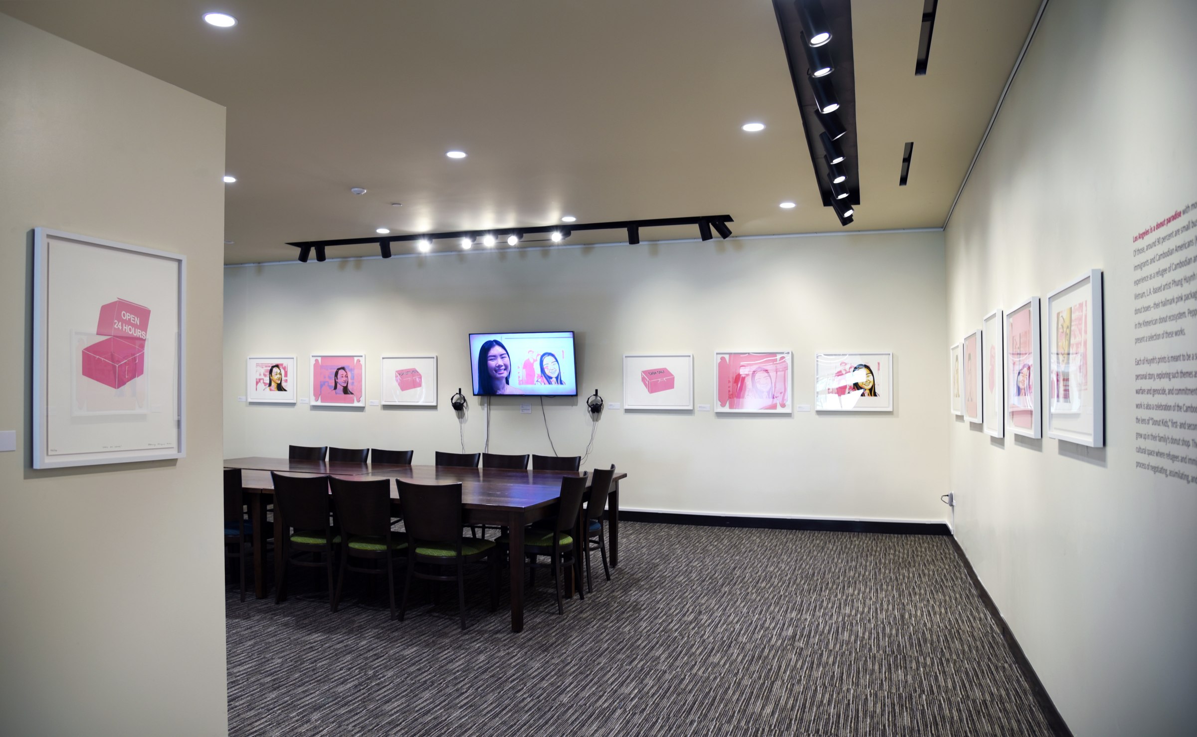 Installation view of&nbsp;Phung Huynh: Donut (W)hole, Pepperdine University: The Payson Library on view from May 2 - September 10, 2023
