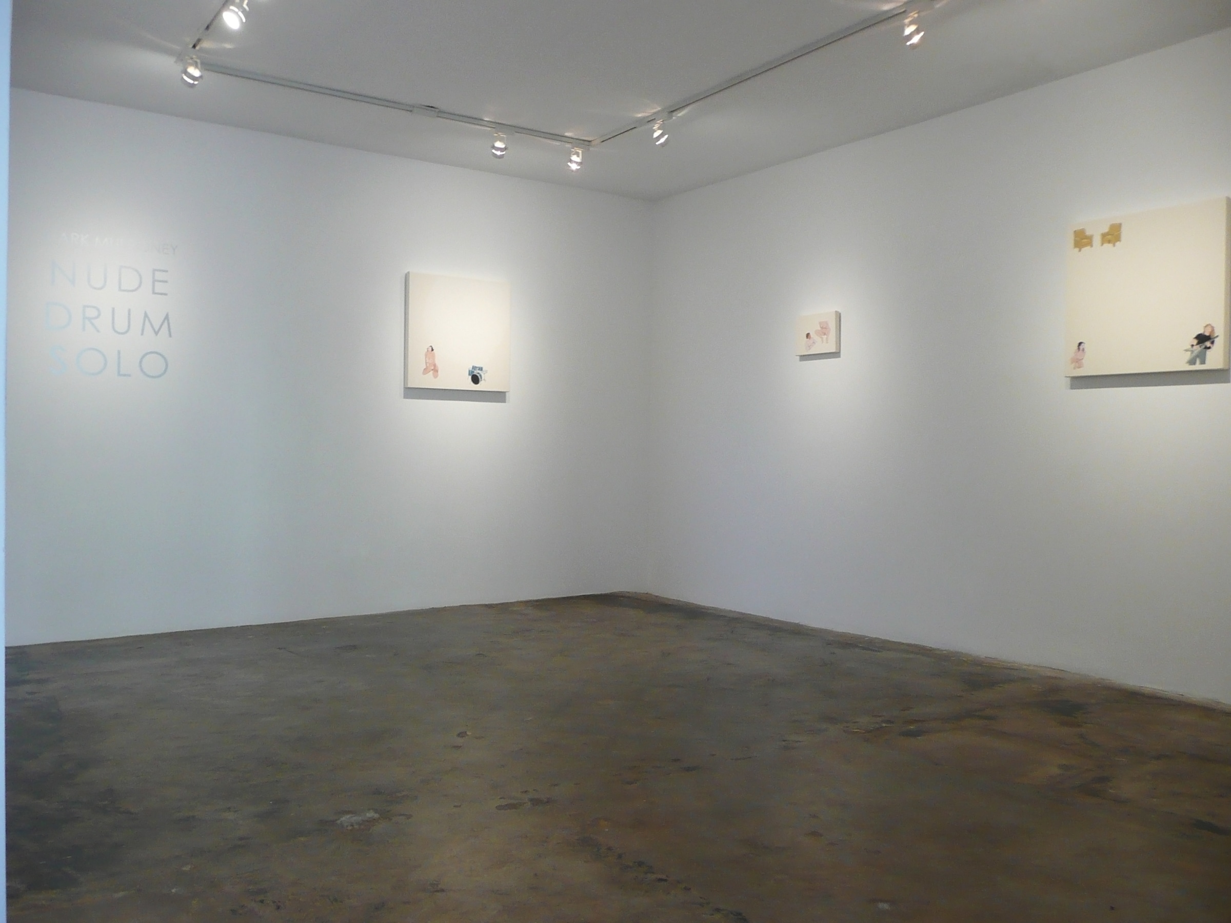 Installation View of Mark Mulroney: Nude Drum Solo