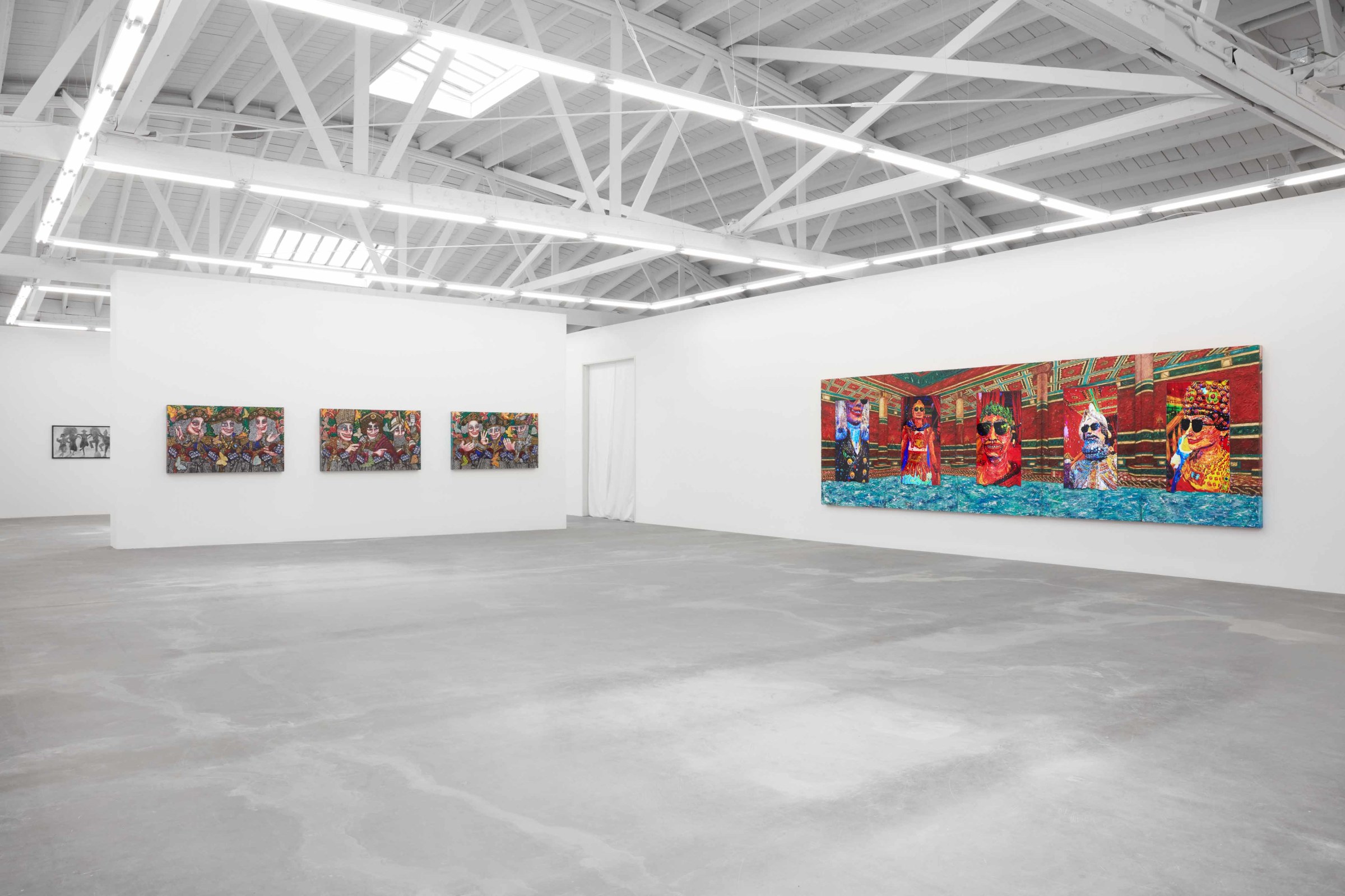 Installation view of Federico Solmi: The Bacchanalian Ones