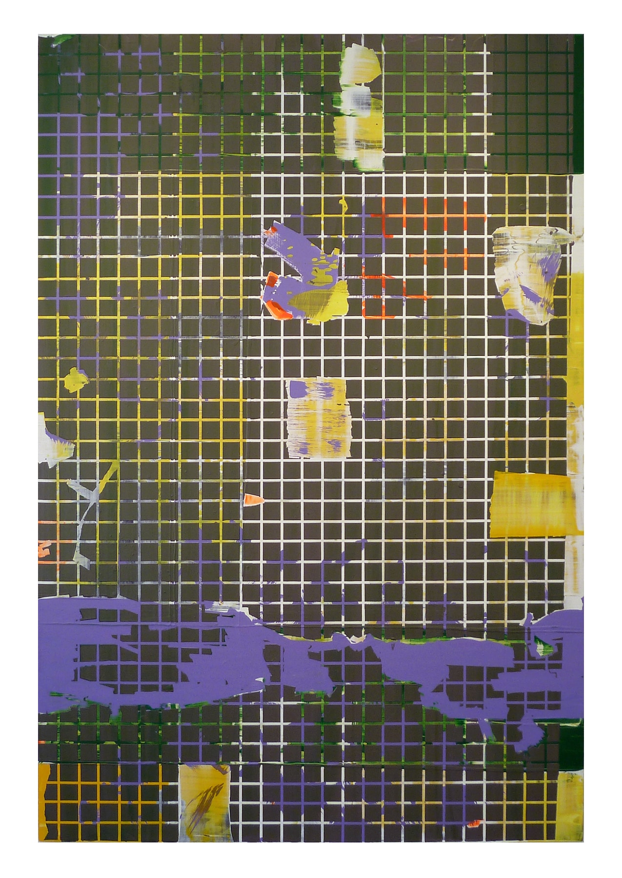 Britton Tolliver Perpetual Miniwheat, 2013  Acrylic on panel and wood 70 x 47 in.