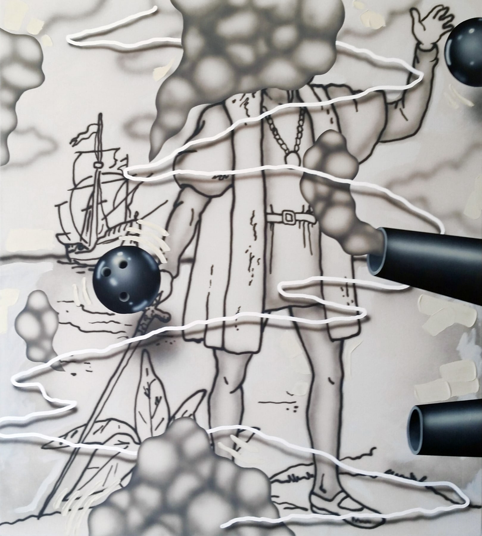 Josh Reames Columbo 2, 2016 Acrylic on canvas  60 x 54 in.