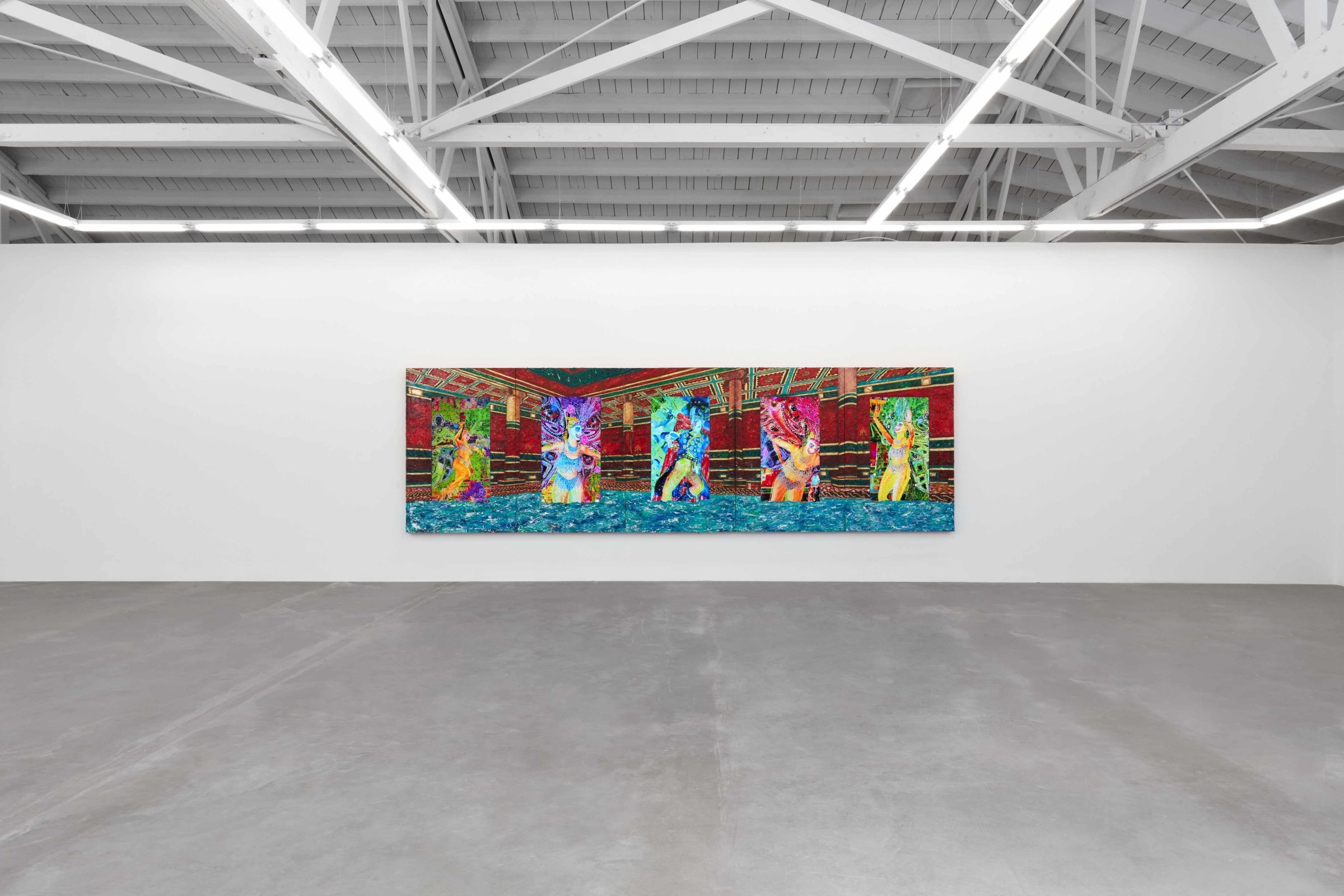 Installation view of Federico Solmi: The Bacchanalian Ones